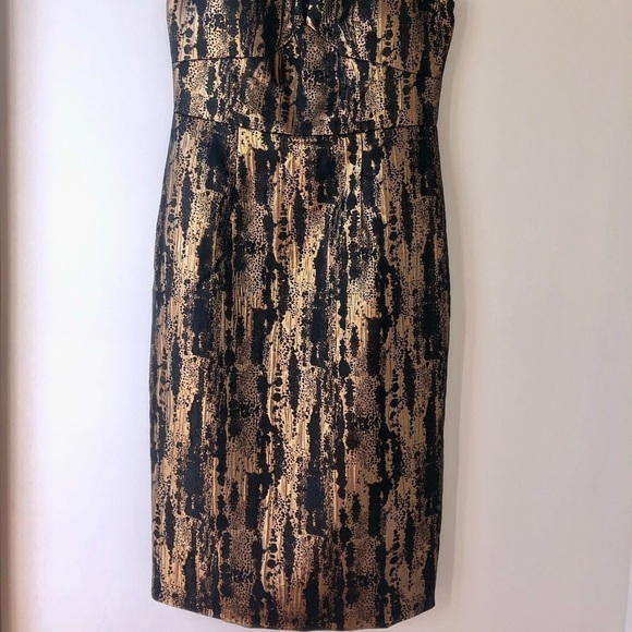 𝅺NWOT S Collections Black and Gold Cocktail Dress size 6 - Picture 6 of 16